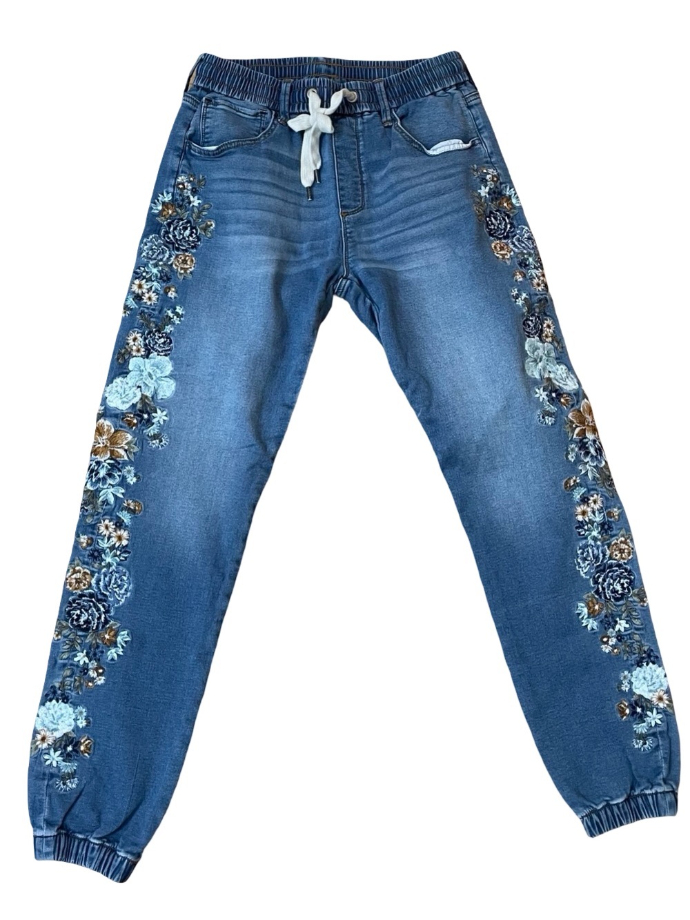 DRIFTWOOD X FREE PEOPLE Embroidered Denim Joggers